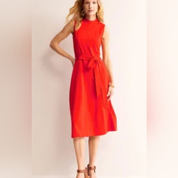 BODEN Vibrant Red Midi Dress.Size 10R - Picture 12 of 12